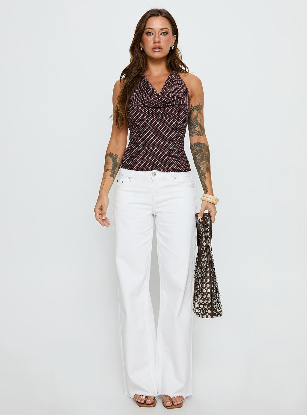 Sabryna Low Rise Straight Leg Jeans White