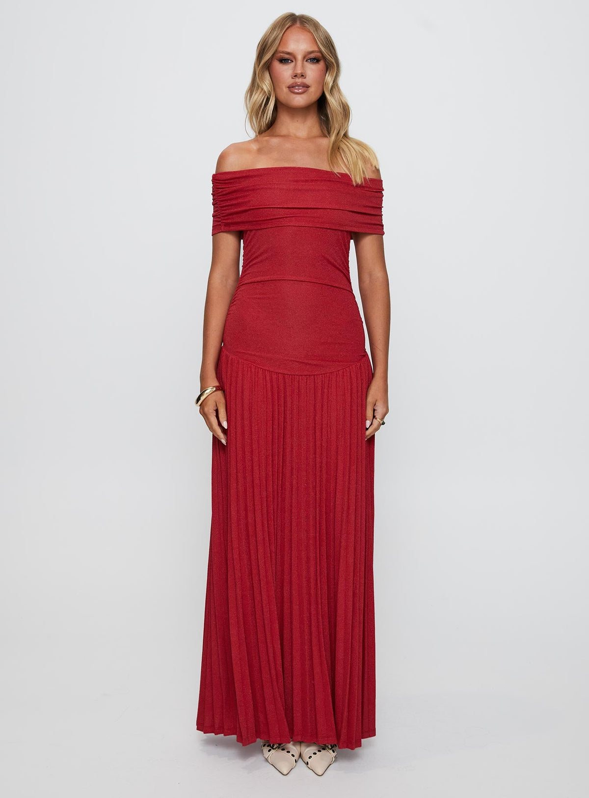 Field Of Dreams Maxi Dress Crimson