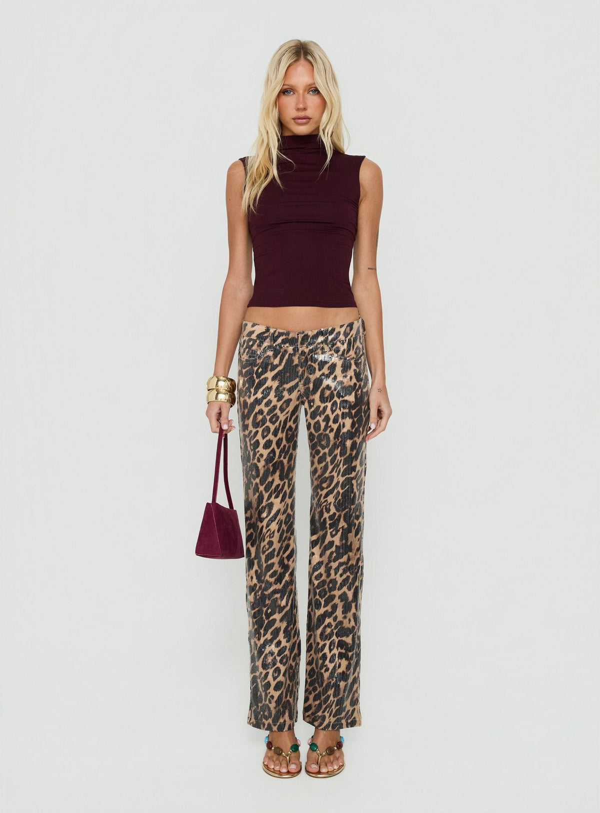 Heartbreaker Sequin Pants Leopard