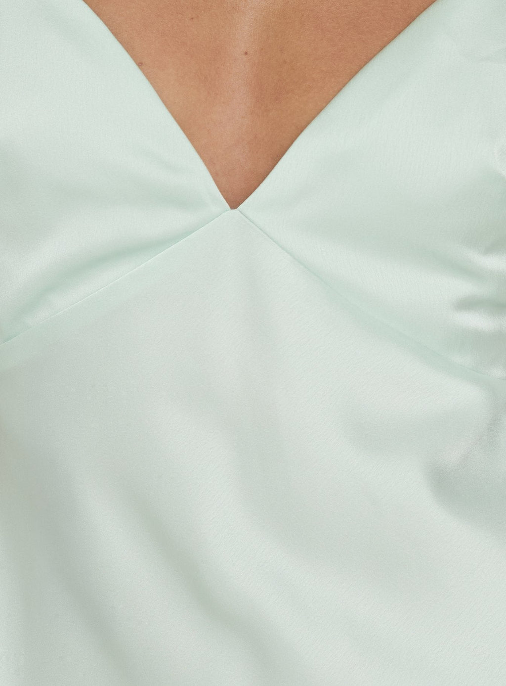 Flip A Switch Satin Lace Slip Maxi Dress Mint