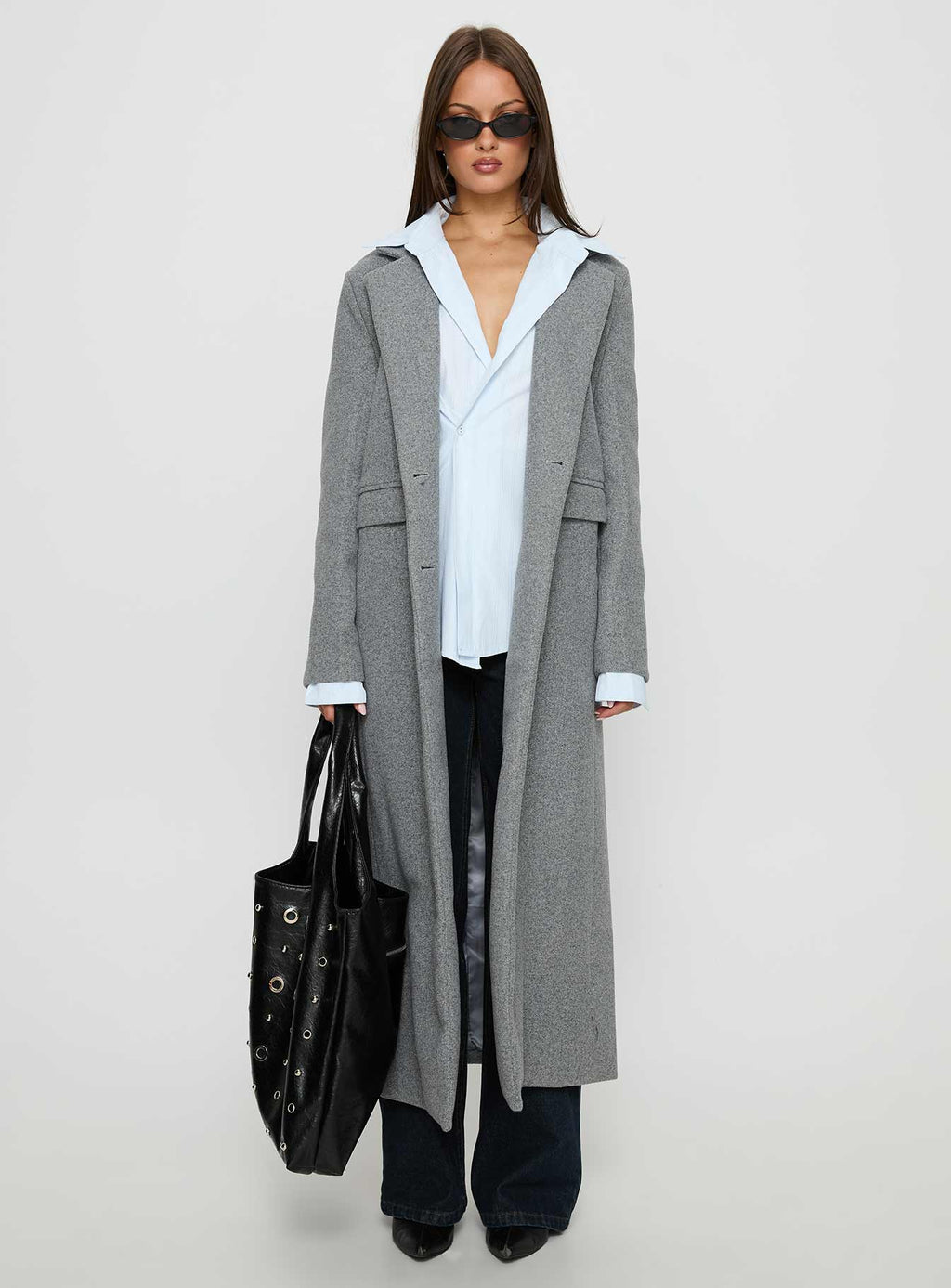 Lovergirl Longline Coat Grey