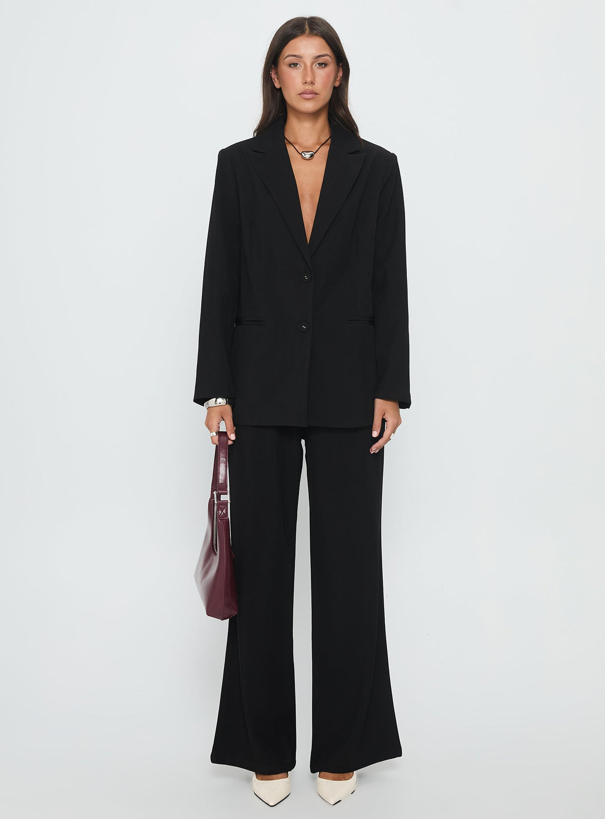 Crowd Pleaser Oversized Blazer Black