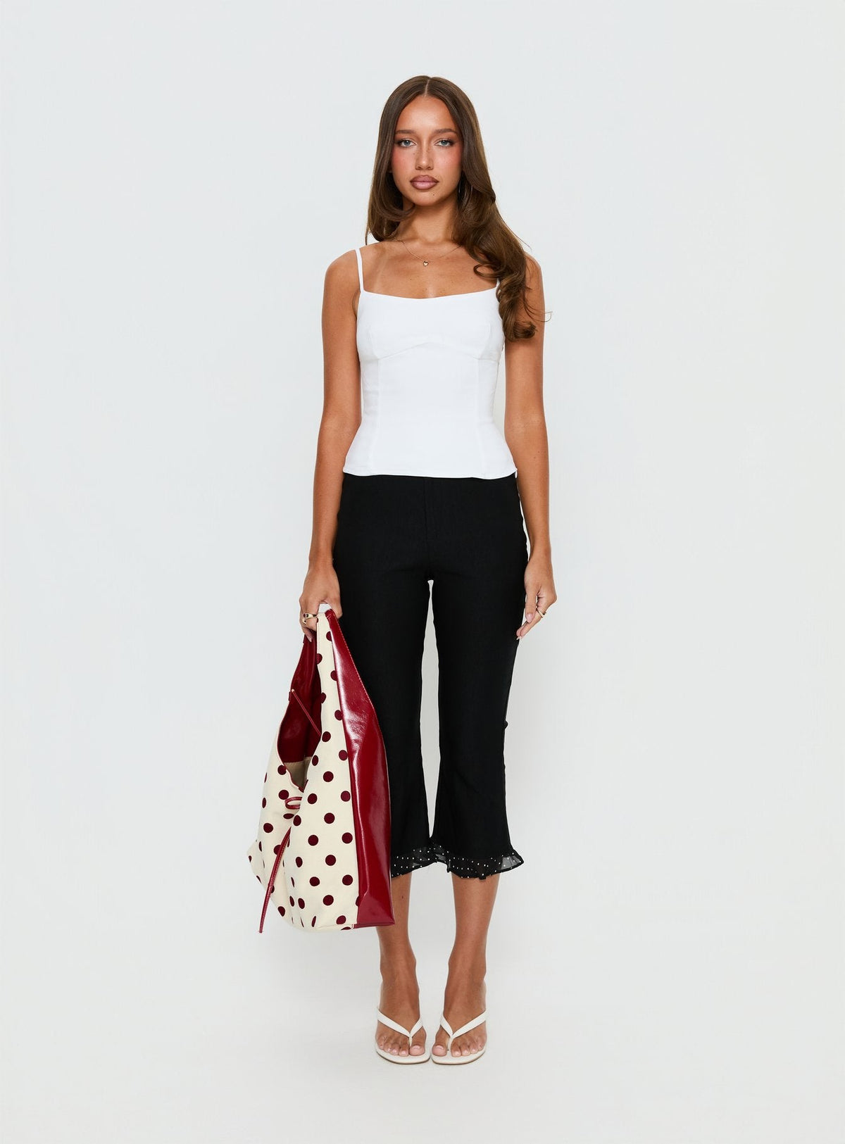 Elanah Structured Cami Top White