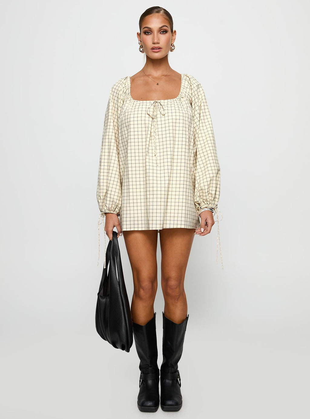 Preacher Playsuit White Check