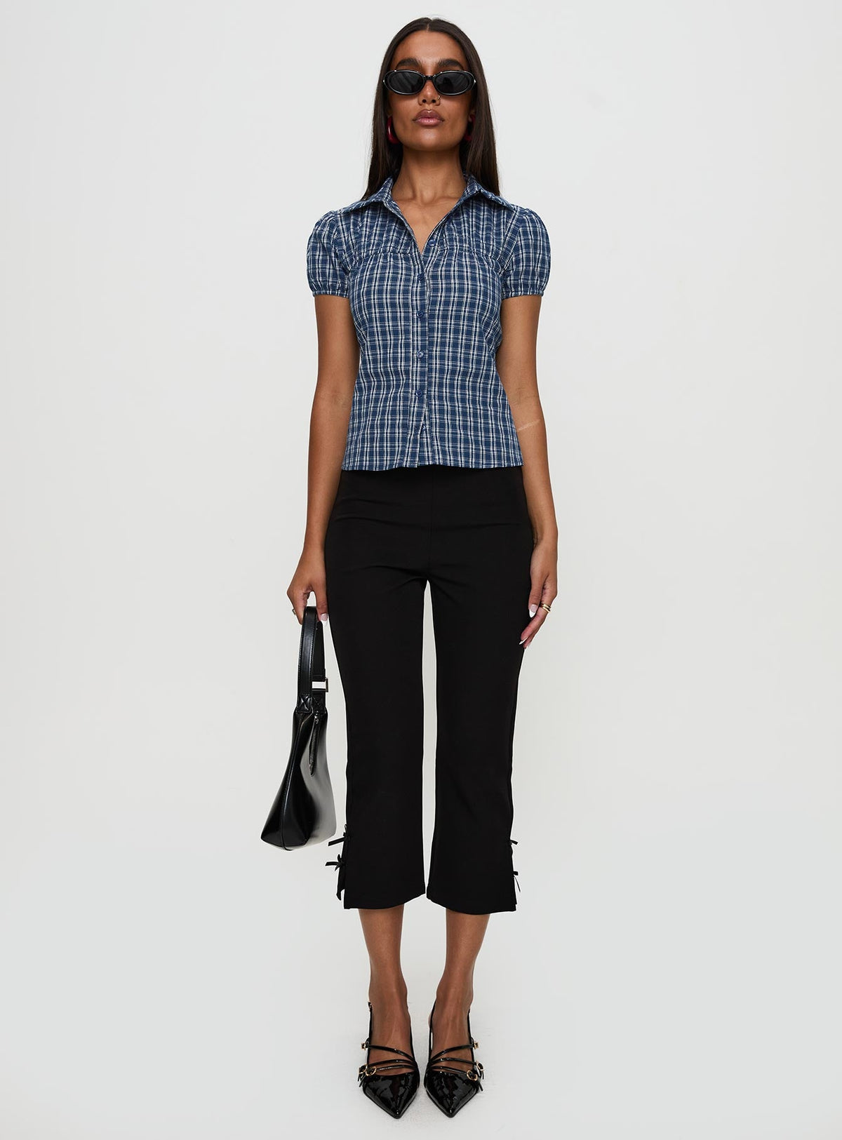 Separate Scenes Button Up Top Blue Check