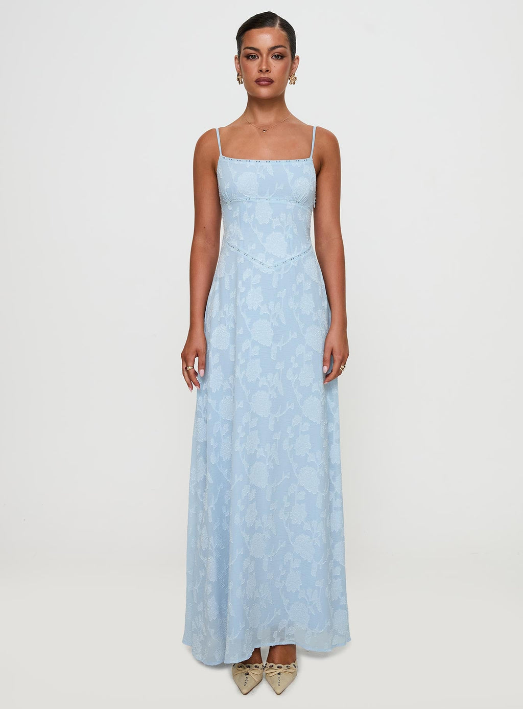 South Of France Maxi Dress Blue Petite