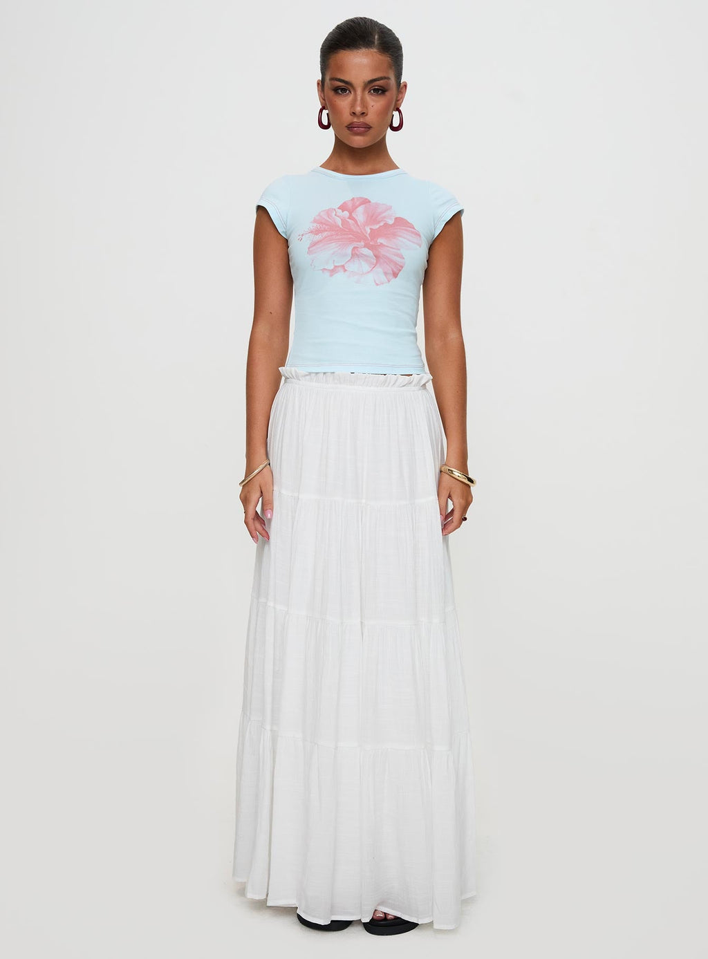 Mya Maxi Skirt White