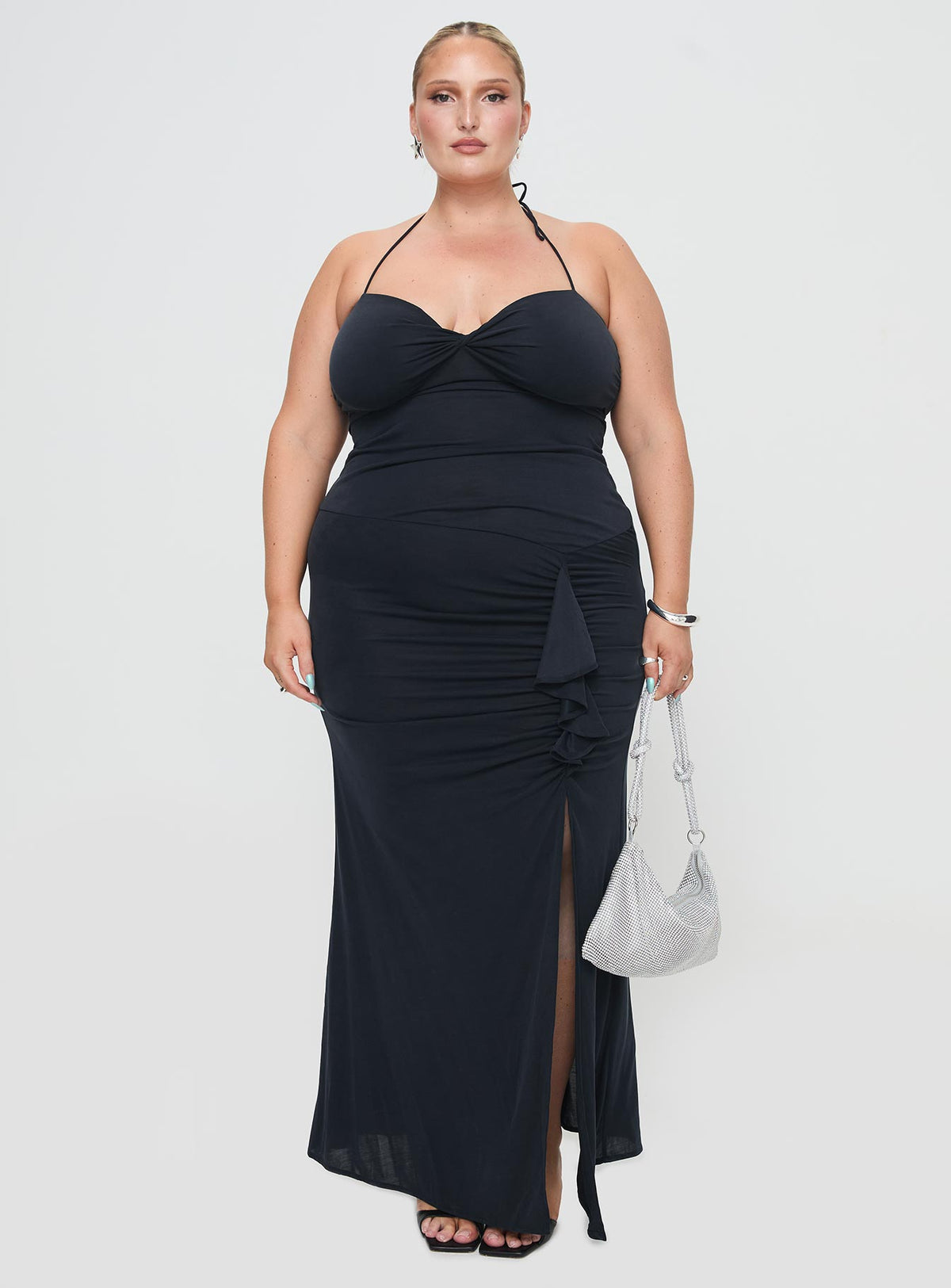 Destinations Maxi Dress Navy Curve