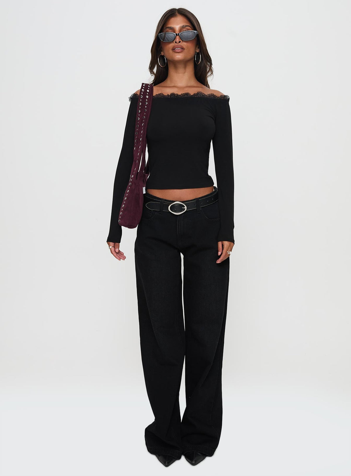 Everlong Mid Rise Straight Leg Jeans Mid Black Wash