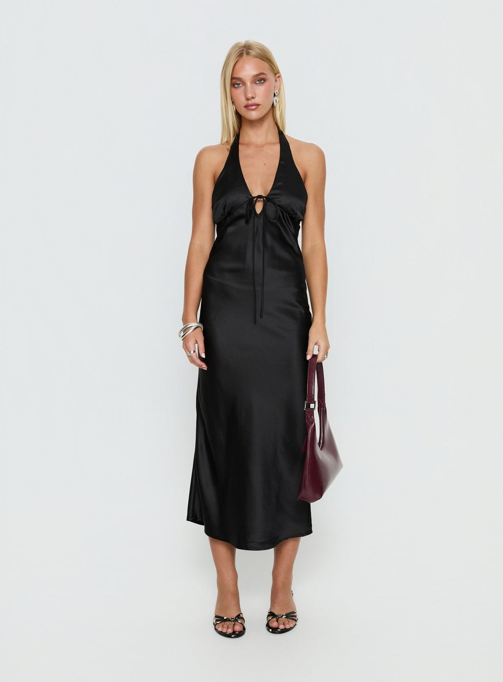 Jessamyn Halter Maxi Dress Black