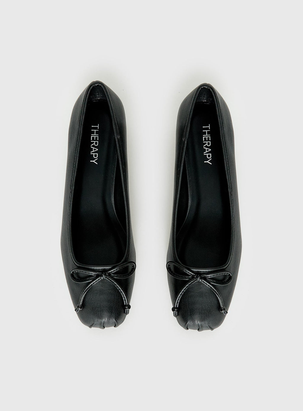 Therapy Sire Block Heel Ballerina Shoes Black