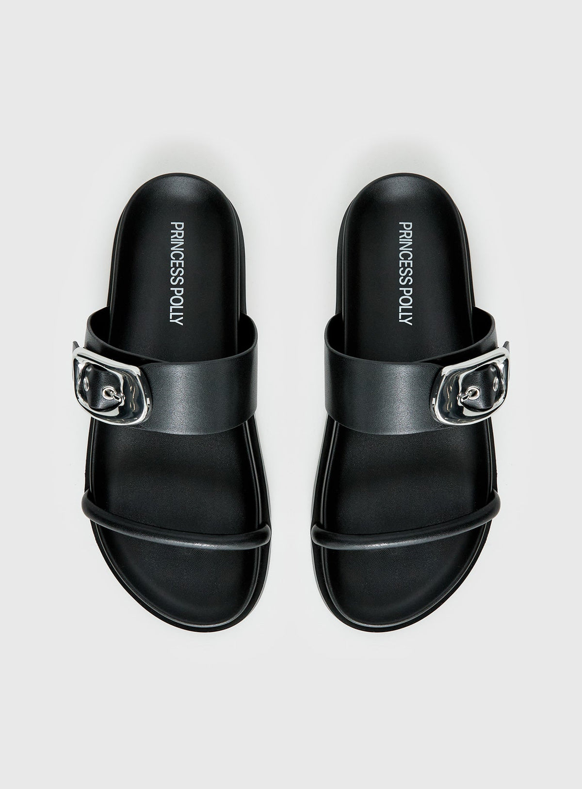 Worth It Buckle Detail Sandals Black