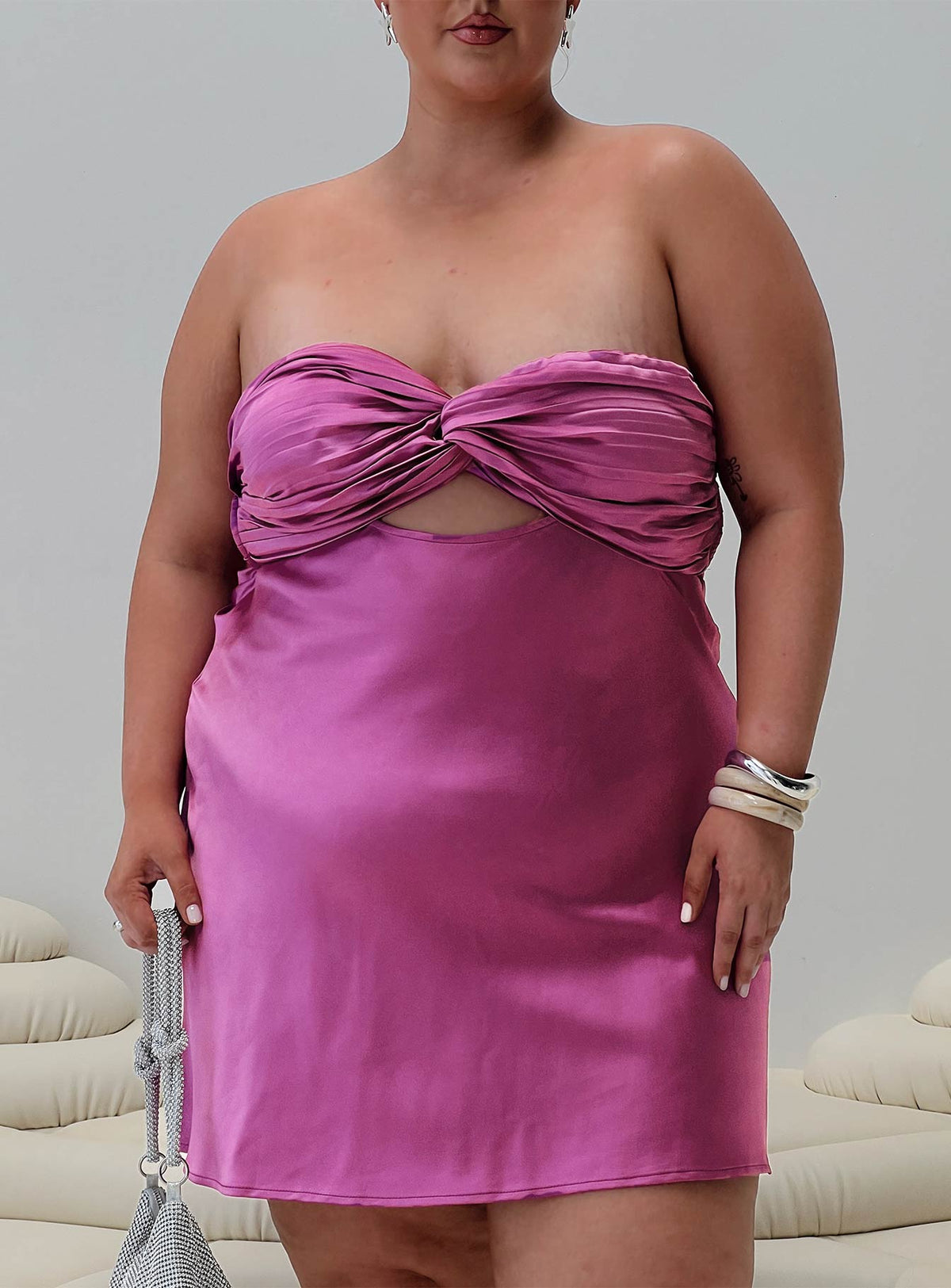 Faviola Mini Dress Purple Curve