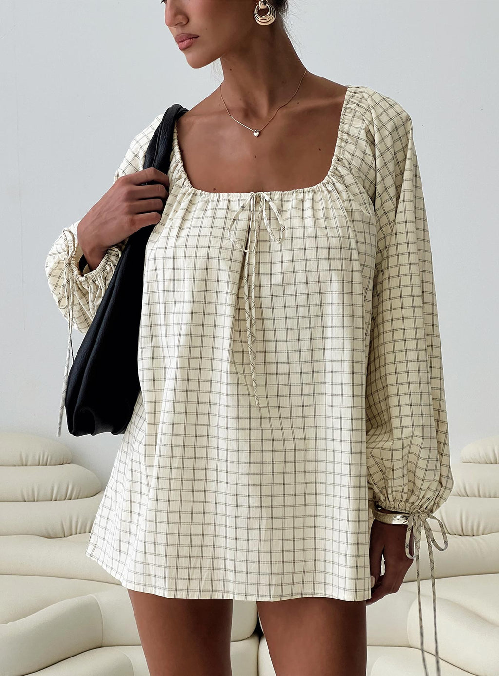 Preacher Playsuit White Check