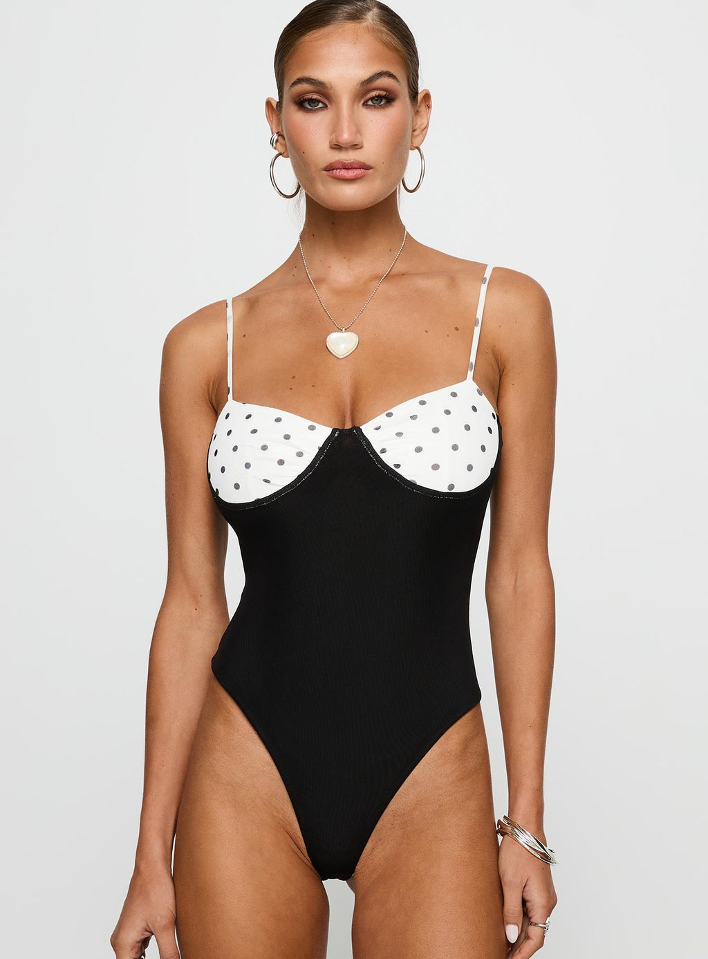 Evette Bodysuit Black / White