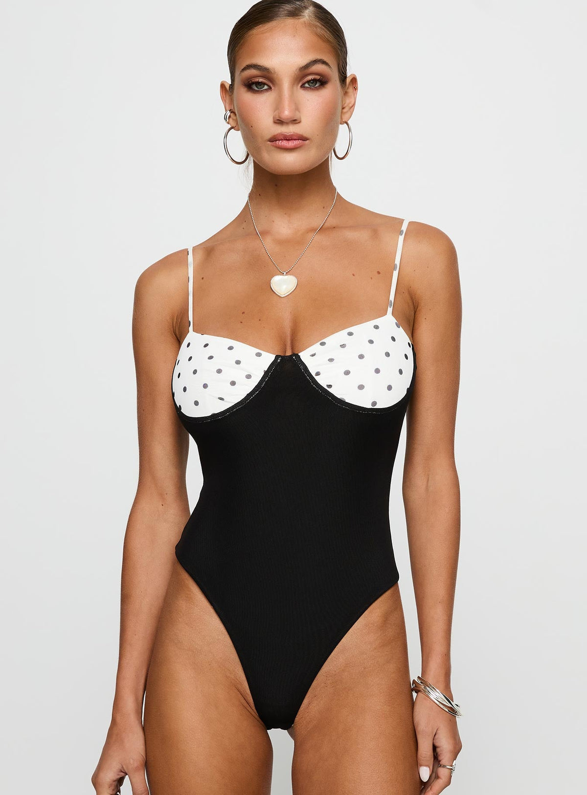 Evette Bodysuit Black / White