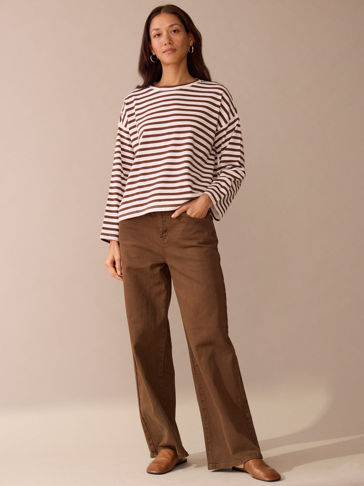 Easy LS Stripe Top