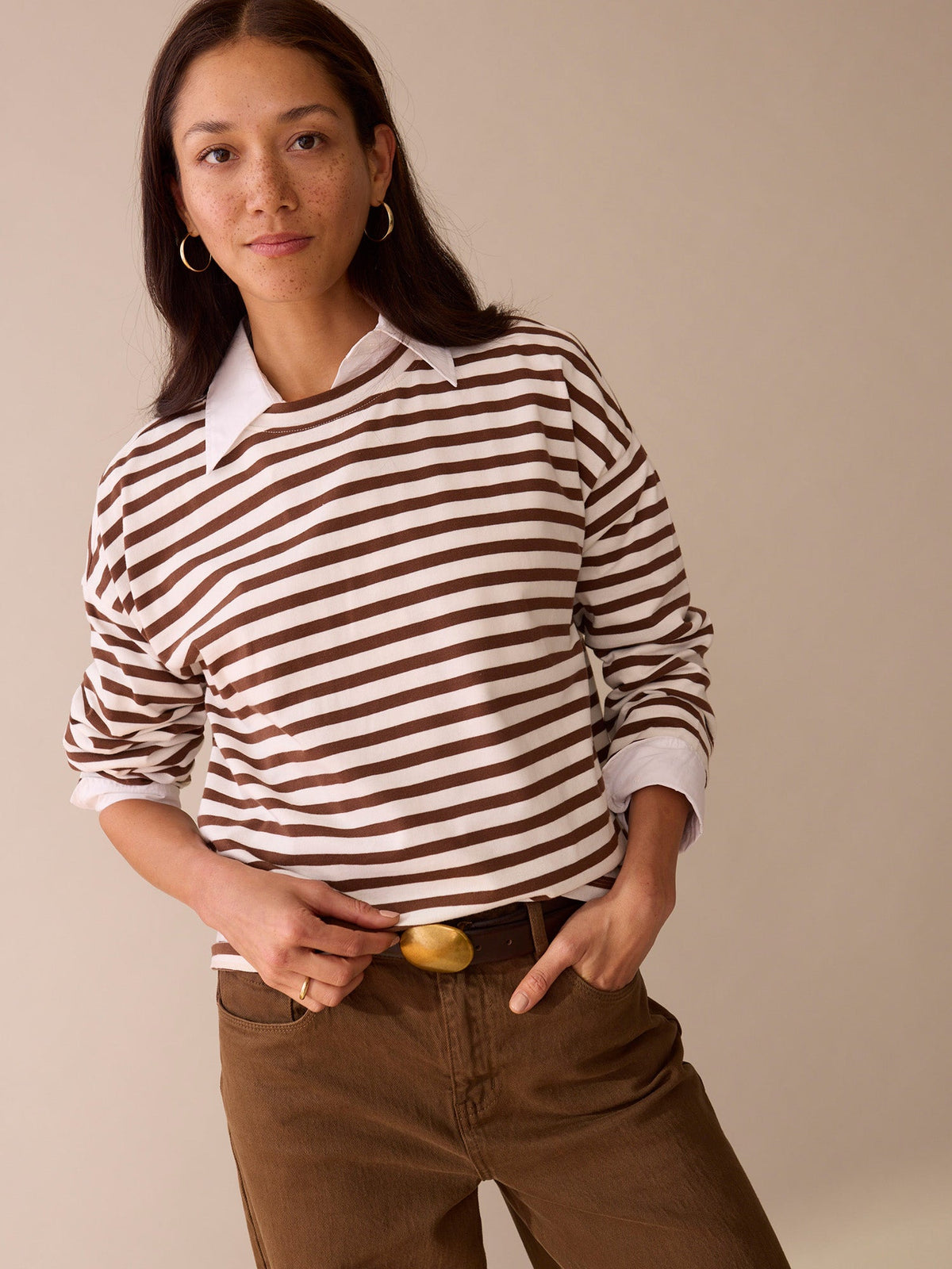 Easy LS Stripe Top