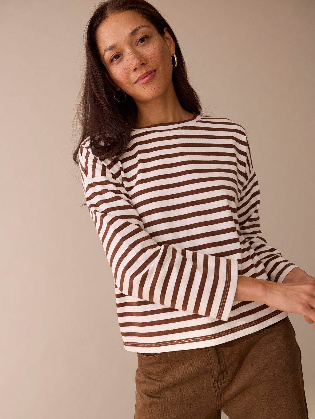 Easy LS Stripe Top