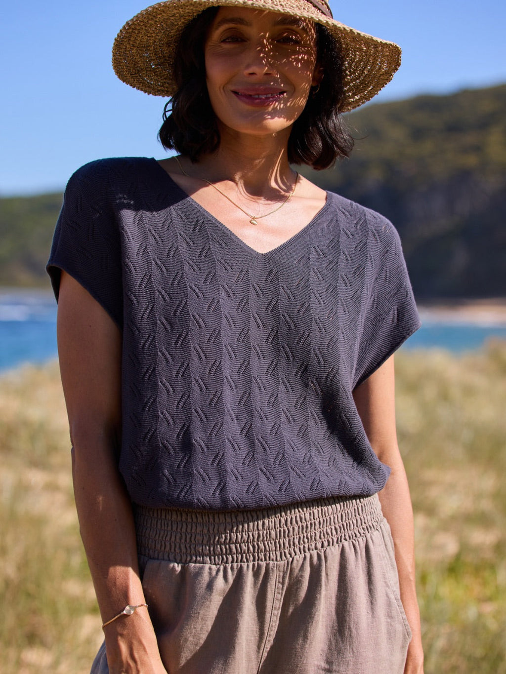 Allura Cotton Top Charcoal