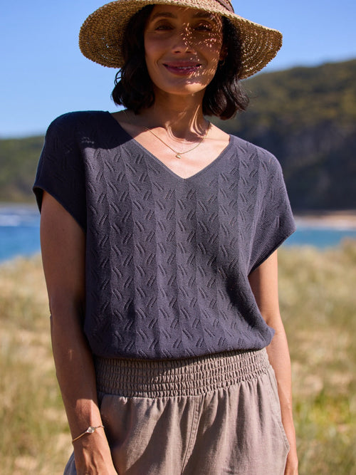 Allura Cotton Top Charcoal