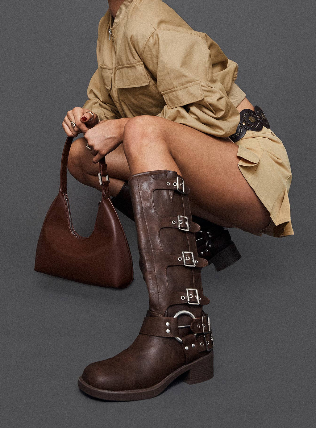 Buckle Down Boots Brown
