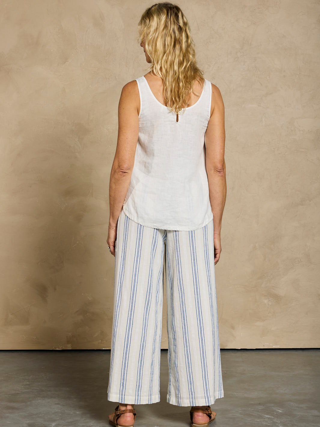 Evia Linen Top Coconut