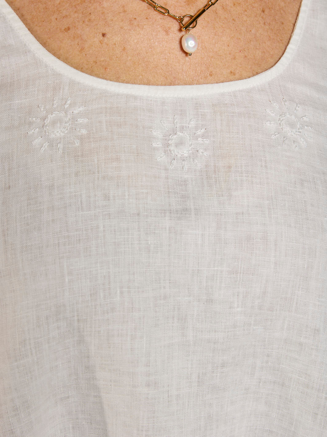 Evia Linen Top Coconut