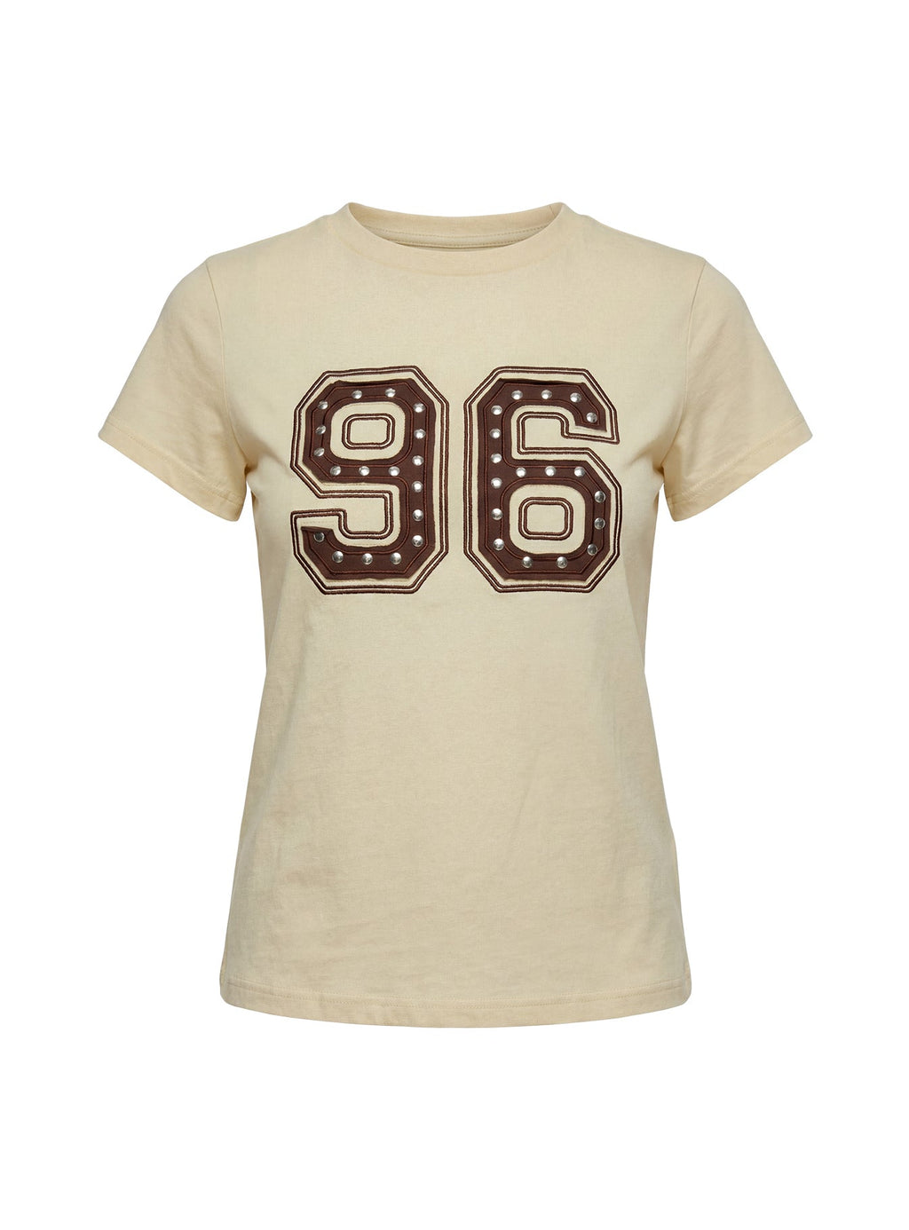 96 Charm Studded Graphic Baby Tee Yellow