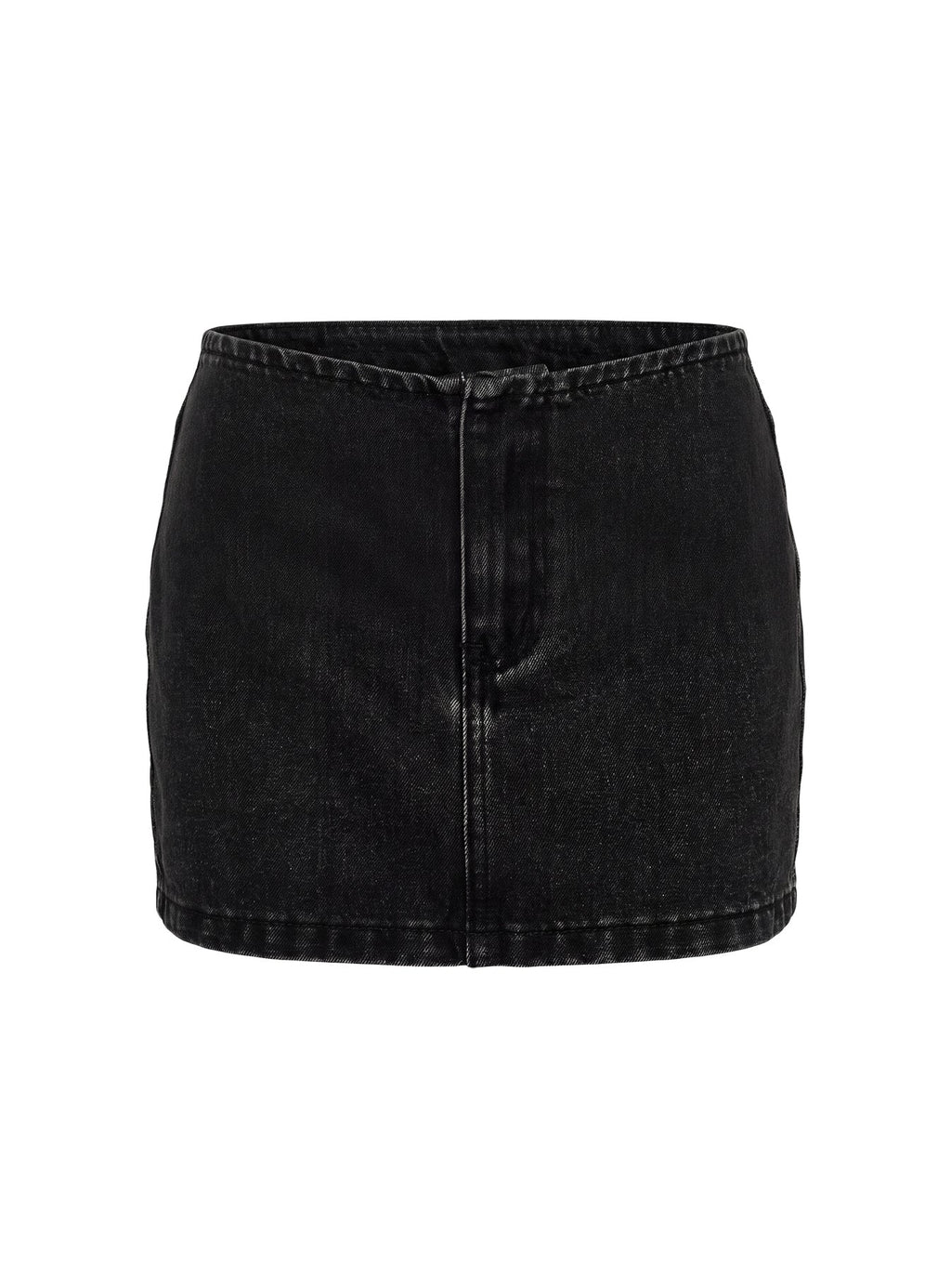 Adoriah No Waist Micro Mini Skirt Washed Black