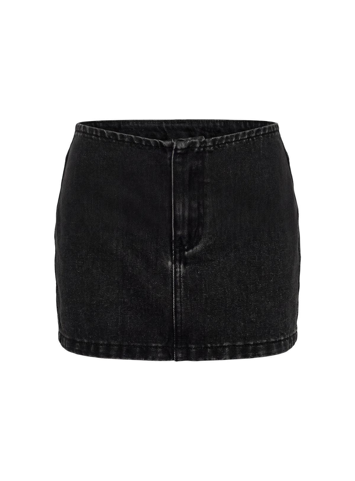 Adoriah No Waist Micro Mini Skirt Washed Black