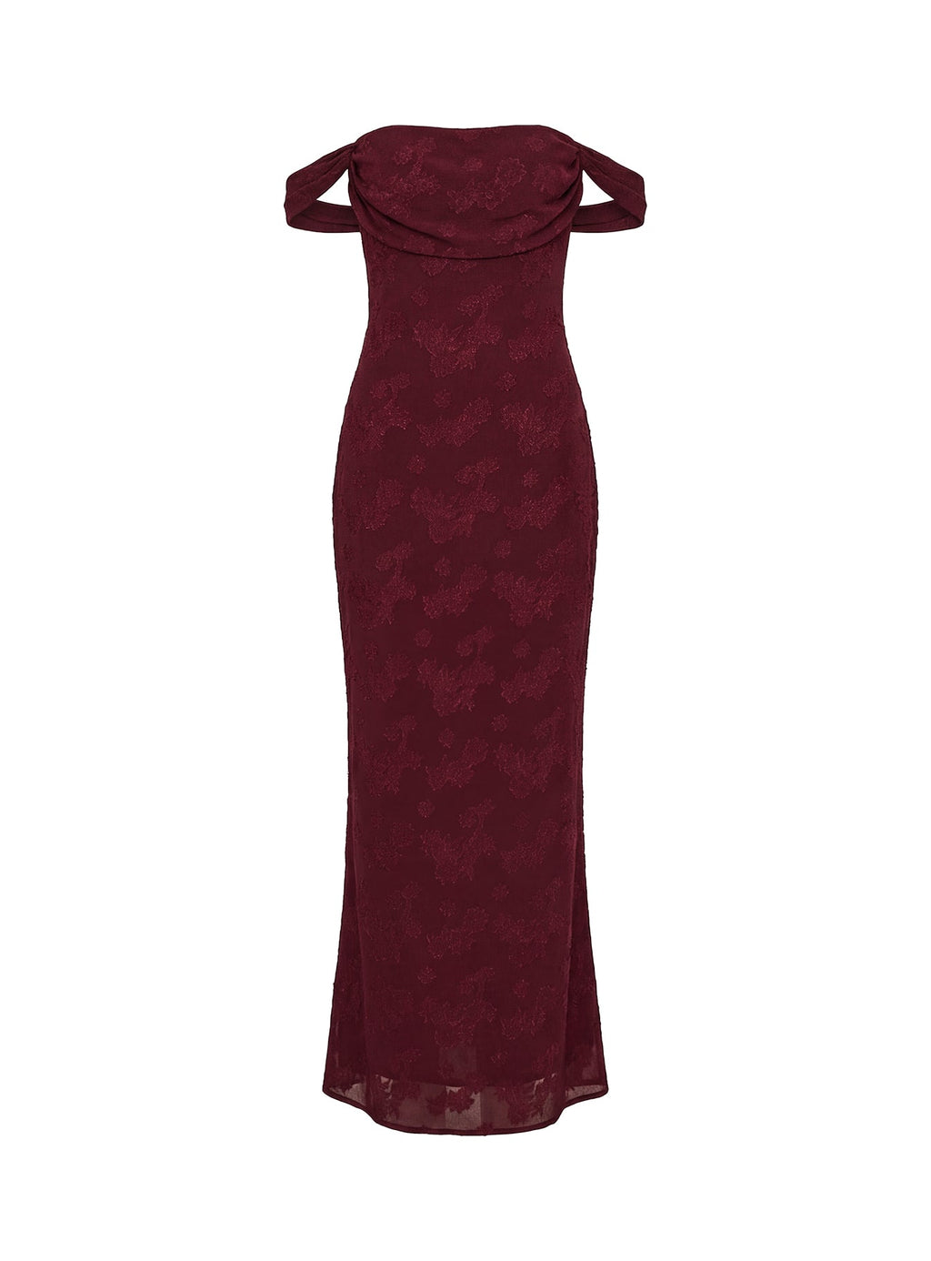 Azura Off The Shoulder Maxi Dress Burgundy