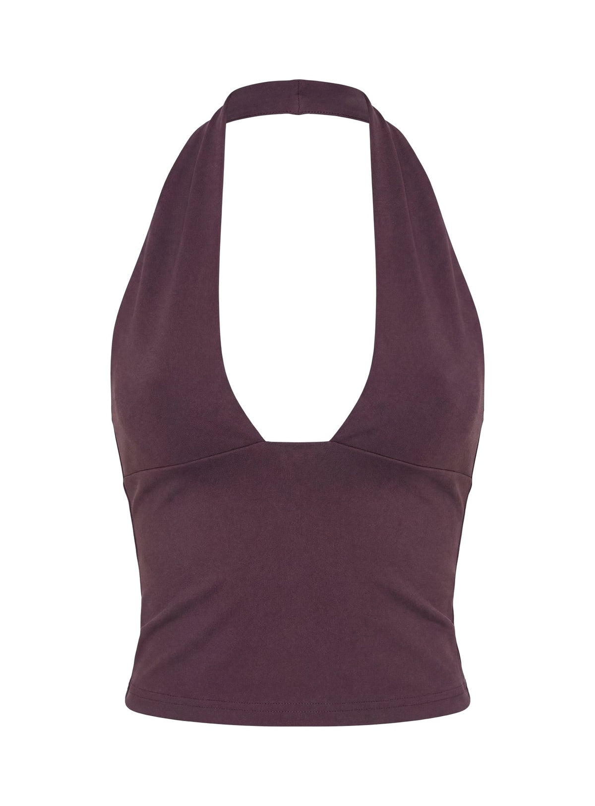 Daily Define Halter Tank Top Aubergine