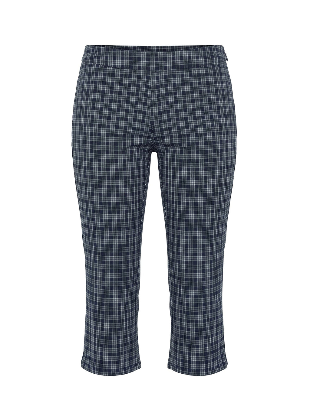 Mayvie Capri Pants Navy Check