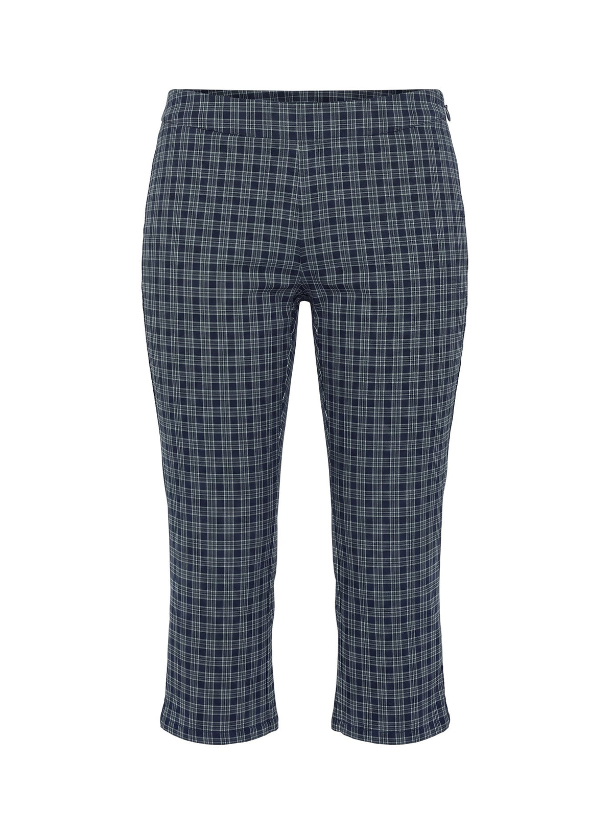 Mayvie Capri Pants Navy Check
