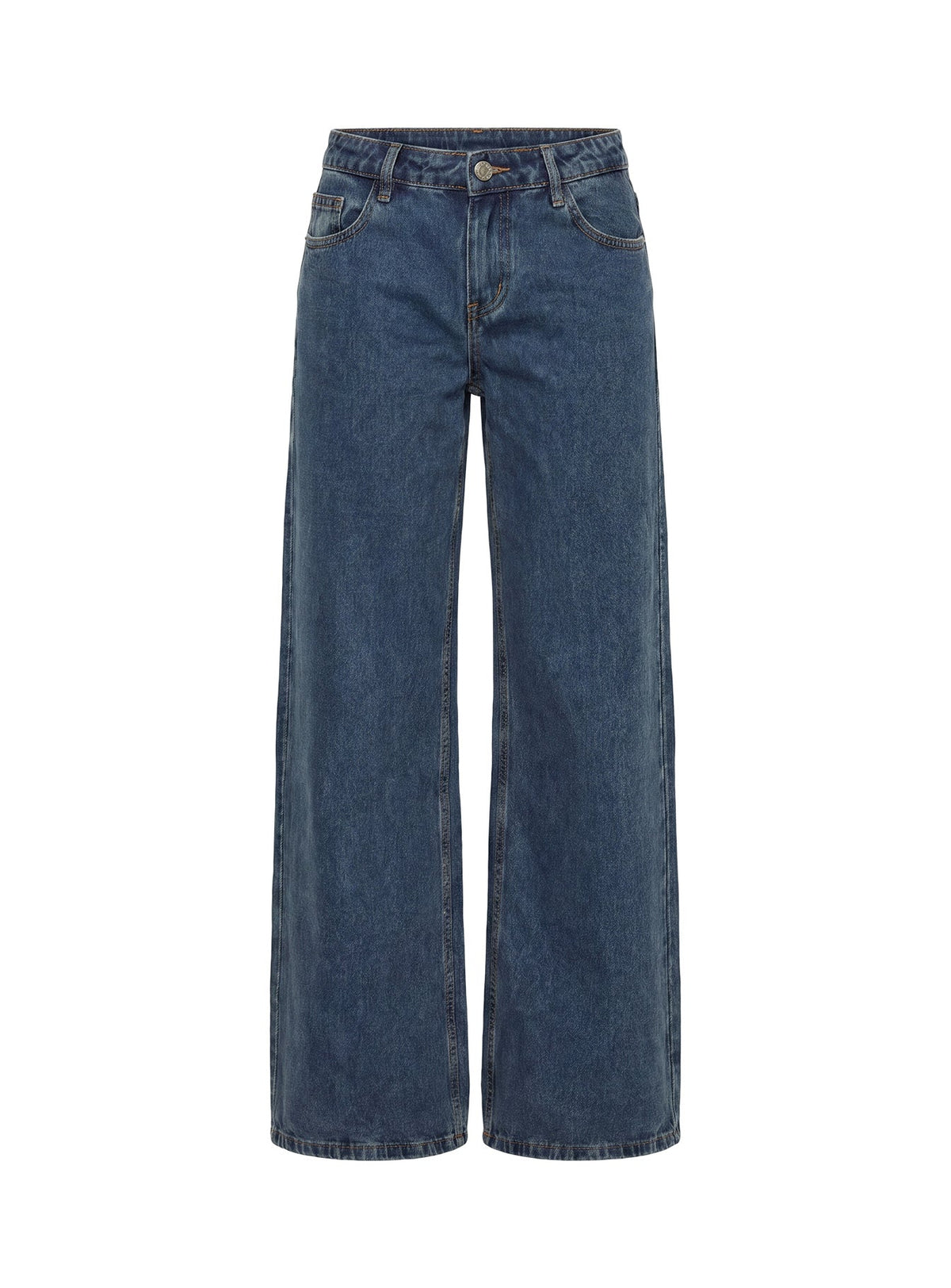 Picco Ultra Low Rise Wide Leg Jeans Dark Blue Wash