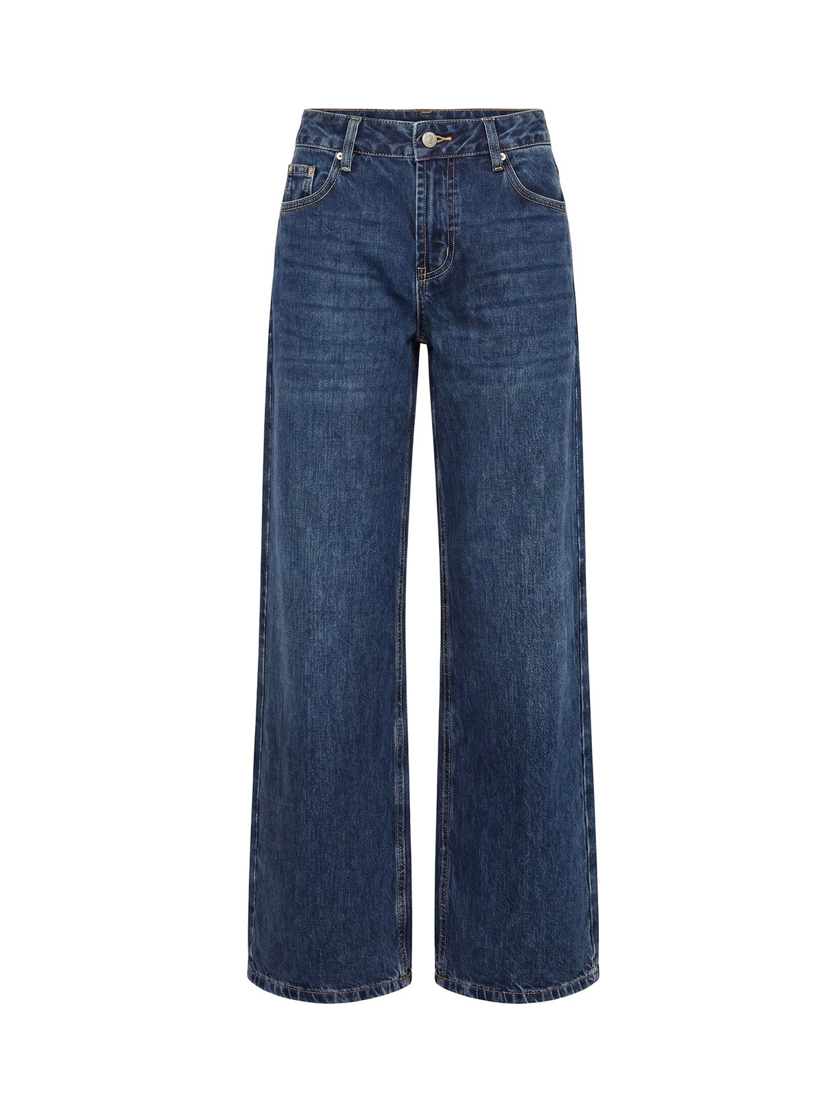 Serenitia Mid Rise Relaxed Jeans Dark Blue Wash