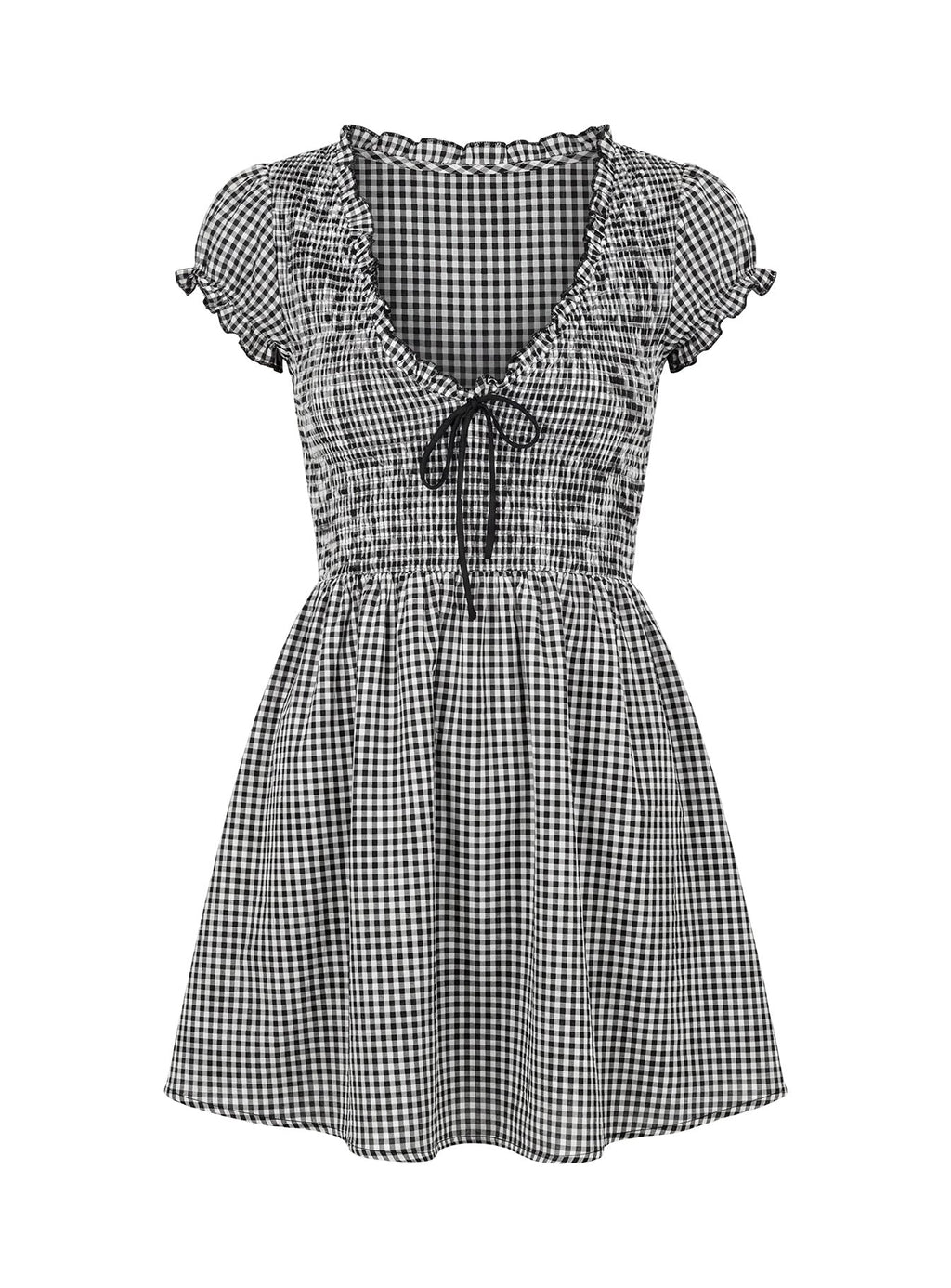 Wescott Gingham Romper Black / White Tall