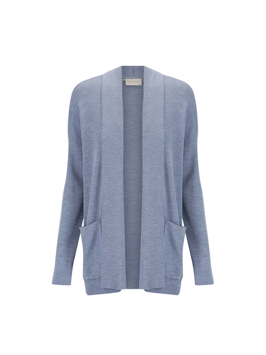 Harbour Merino Wool Knit Cardigan Sea Blue