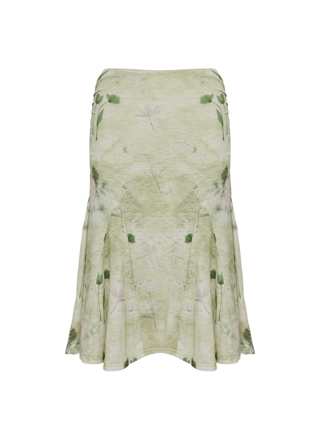 Lewish Low Rise Midi Skirt Green Floral