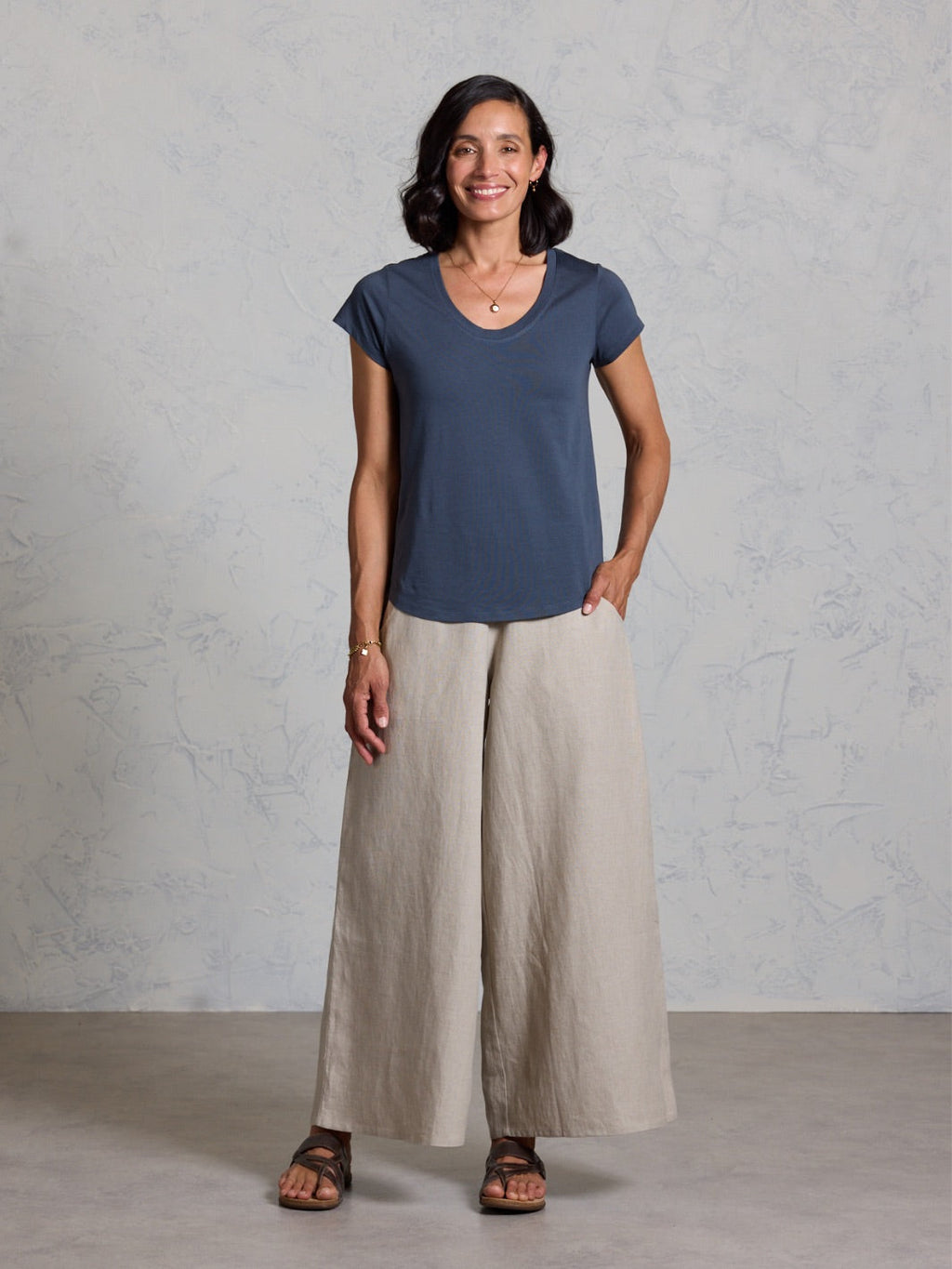 Leura Cotton T-Shirt Charcoal