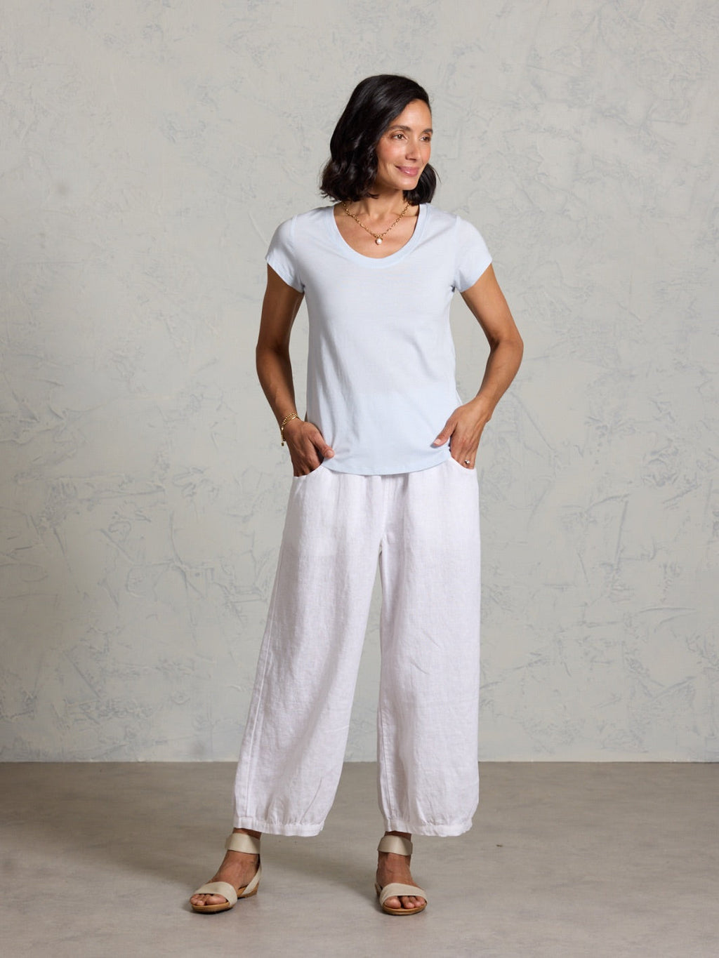 Leura Cotton T-Shirt Serene Blue