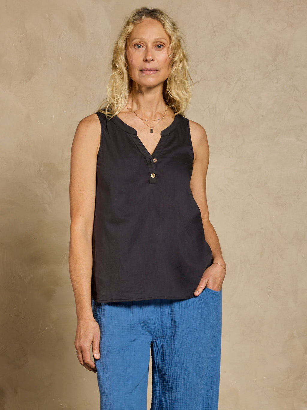 Pollonia Cotton Top Charcoal