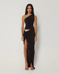 One Shoulder Cutout Tank | Black