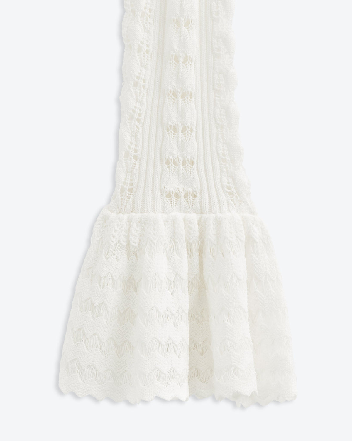Starlight Ruffle Crochet Cardi | Tidal White