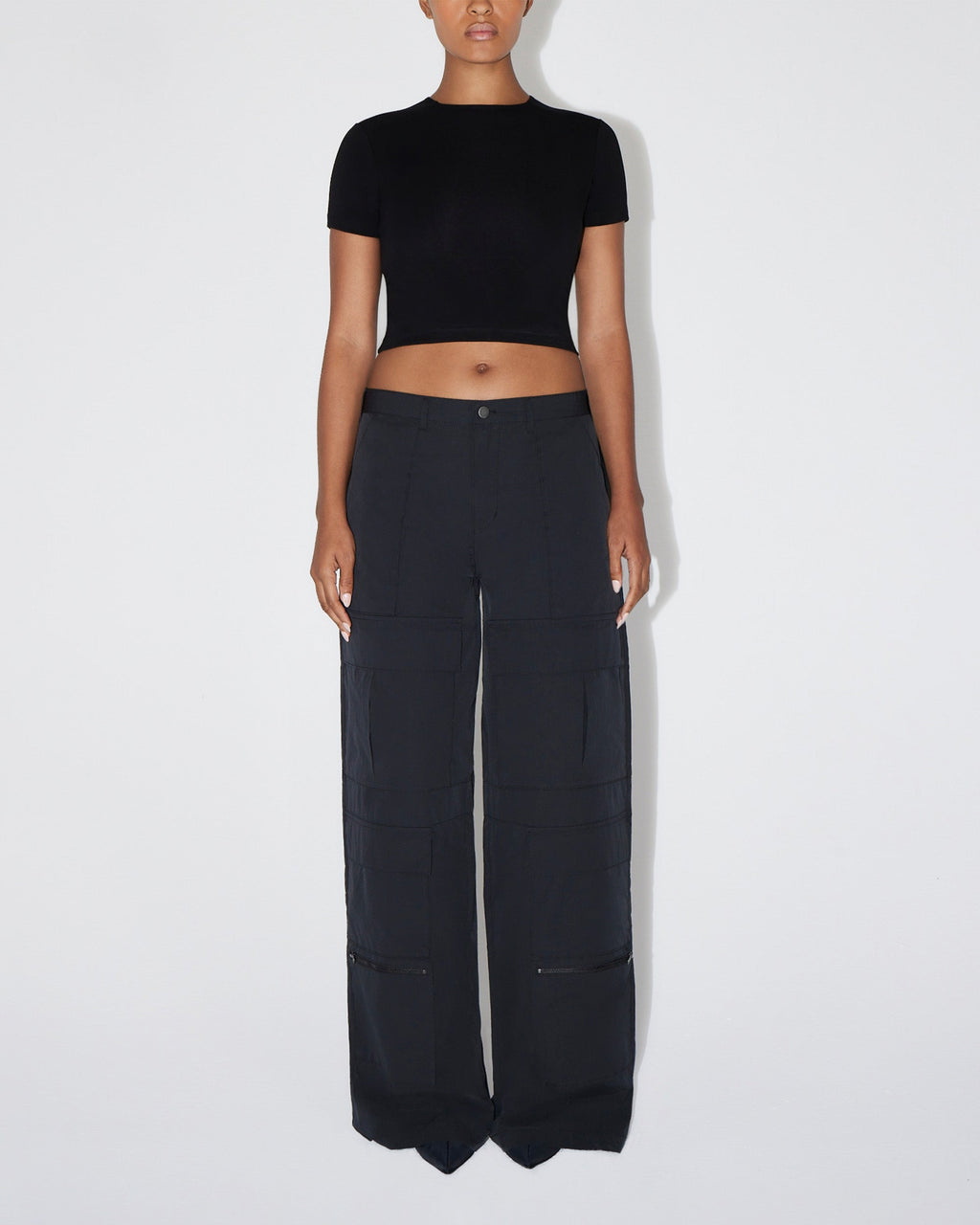 Seamed Baby Tee | Black