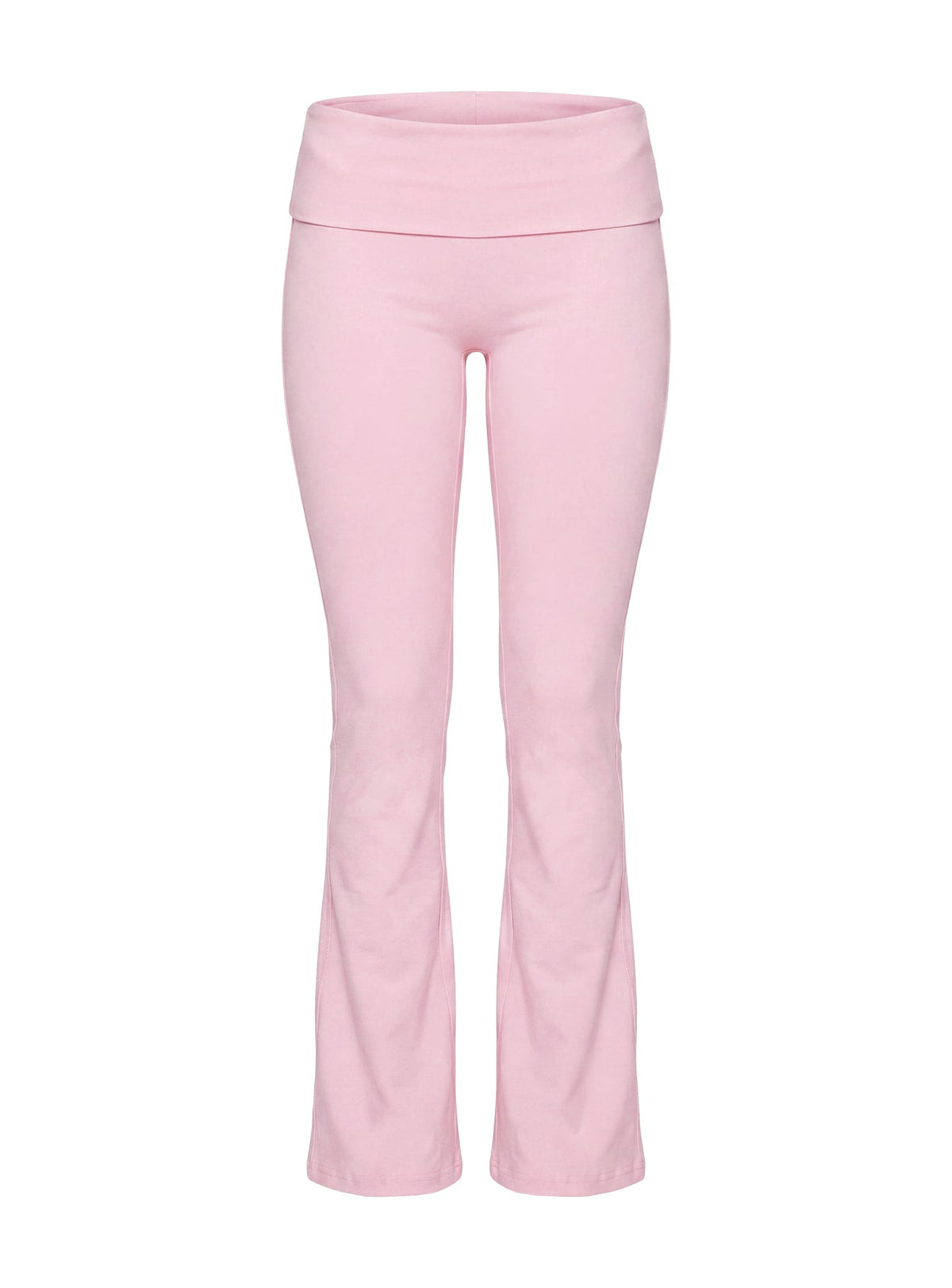 Pace Setter Active Foldover Waist Flared Leggings Pink