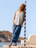Pollonia Cotton Top Azure Stripe
