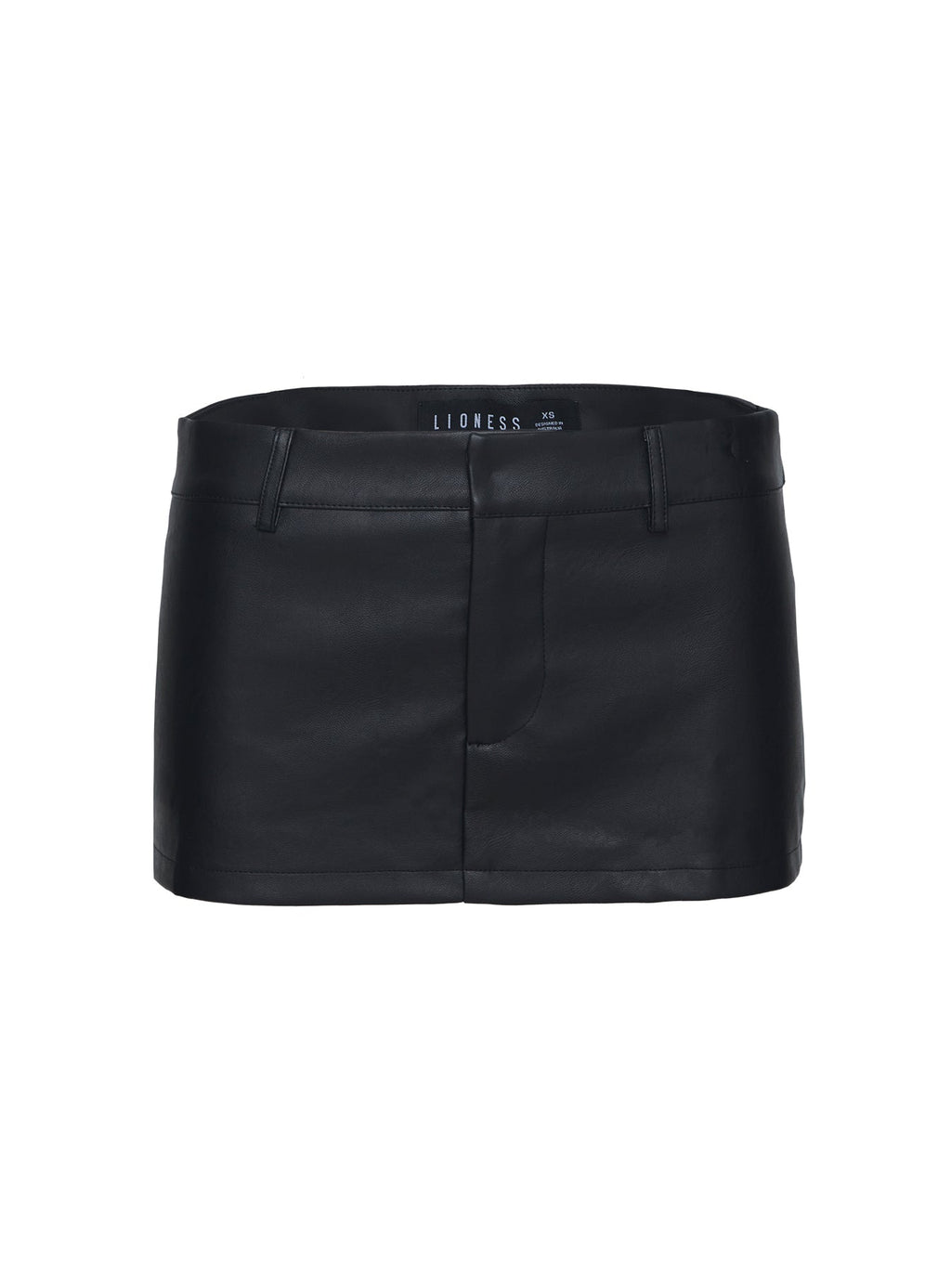 Rhode Faux Leather Mini Skort Onyx