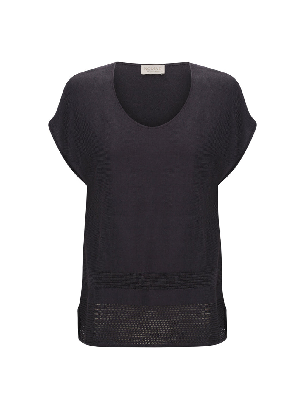 Sundown Cotton Knit Top Charcoal